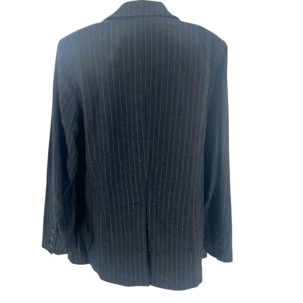Universal Standard The Pinstripe Blazer graphite Sz 14 16 - Picture 5 of 9